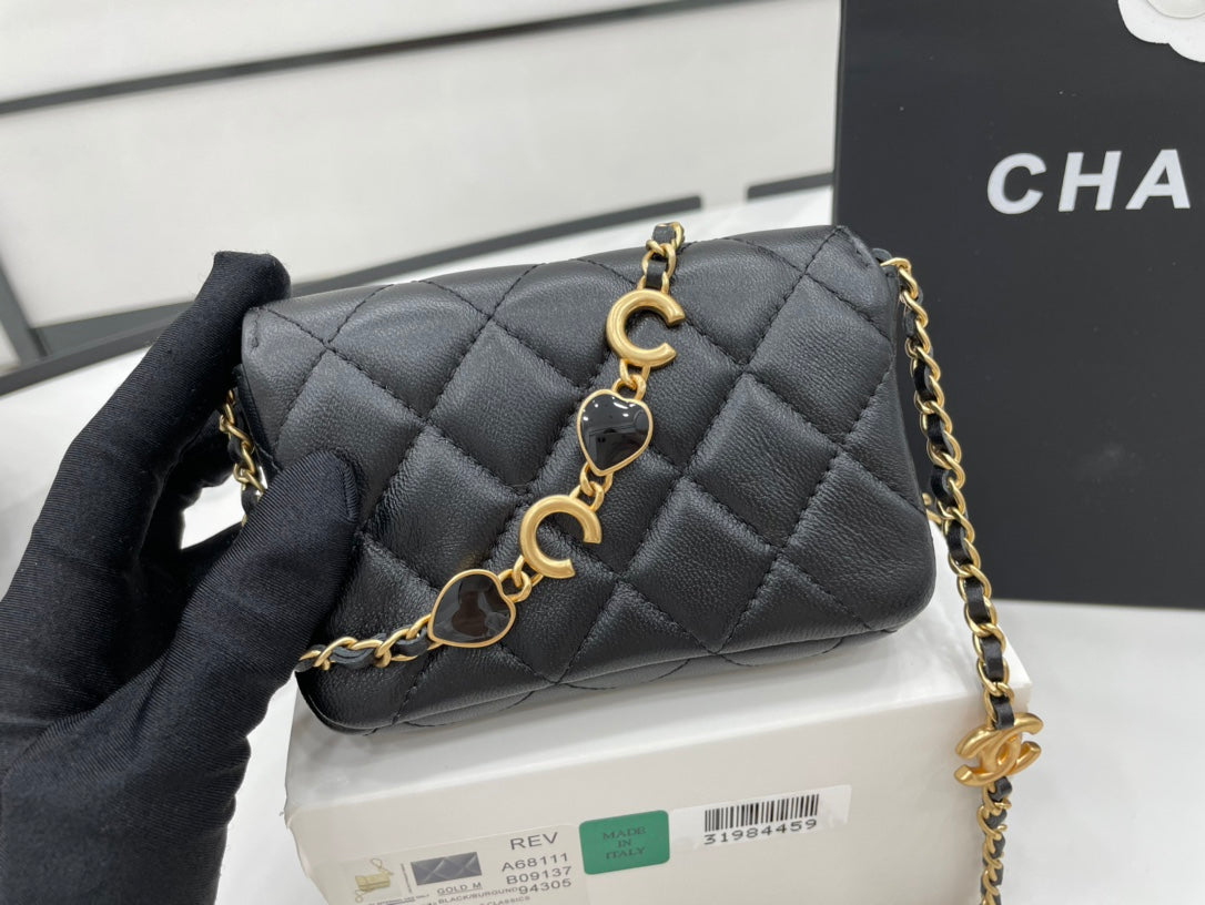 ChanelMini Flap Bag Black For Women, Women’s Bags 7.5in/19cm