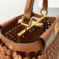 FI Peekaboo Mini Brown Braided Bag For Woman 18cm/7in