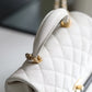 ChanelMini Flapbag With Top Handle White For Women 7.8in/20cm
