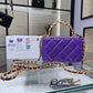 ChanelVanity With Chain Purple Bag For Women 9cm/3.5in