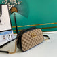 gg Marmont Small Shouder Bag Beige/Ebony Diagonal Matelassé Original gg Canvas For Women 10in/24cm 447632 HVKEG 9772