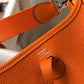 HM Evelyne 16 Amazone Bag Orange With Silver-Toned Hardware For Women, Shoulder And Crossbody Bags 6.3in/16cm