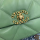 CHL 19 Flap Bag Gold Hardware Green For Women, Women’s Handbags, Shoulder Bags 10.2in/26cm AS1160