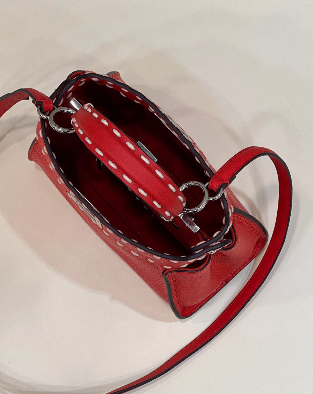FI Peekaboo Small Red Bag For Woman 23cm/9in