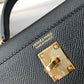 HM Mini Kelly 19 Sellier Epsom Black Bag For Women, Handbags, Shoulder Bags 7.5in/19cm