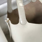 HM Picotin Lock 18 White Bag With Gold-Toned Hardware For Women, Handbags 7.1in/18cm