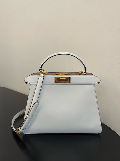 FI Peekaboo ISeeU Petite White Small Bag For Woman 20cm/8in