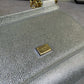 DG Medium Sicily Handbag In Dauphine Silver For Women 10.2in/26cm DG