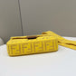 FI Baguette Yellow with Embroidery Medium Bag For Woman 28cm/11in