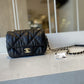 ChanelSmall Flap Bag Gold Hardware Black For Women, Women’s Handbags, Shoulder Bags 7.5in/19cm AS2232