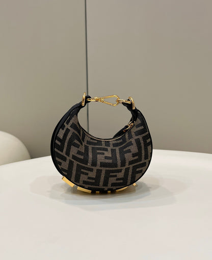 FI Nano FIgraphy Brown For Women, Women’s Handbags 6.7in/17cm FF 7AS089