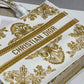 DI Large Book Tote Gold And White, For Women, Women’s Handbags 16.5in/42cm CD