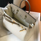 HM Birkin White For Women Gold Toned Hardware 11.8in/30cm