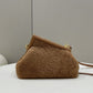 FI First Small Brown Mink Bag For Woman 26cm/10in