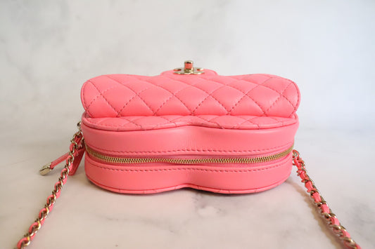 ChanelMini Heart Bag Coral PiNike For Women 7in/18cm AS3191 B07958 NH621