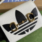 gg x Adidas Card Case With Horsebit White For Women, Women’s Bags 4.2in/11cm gg‎ 702248 DJ24G 8847
