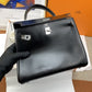HM Kelly 25 Swift Black Bag For Women, Handbags, Shoulder Bags 10in/25cm