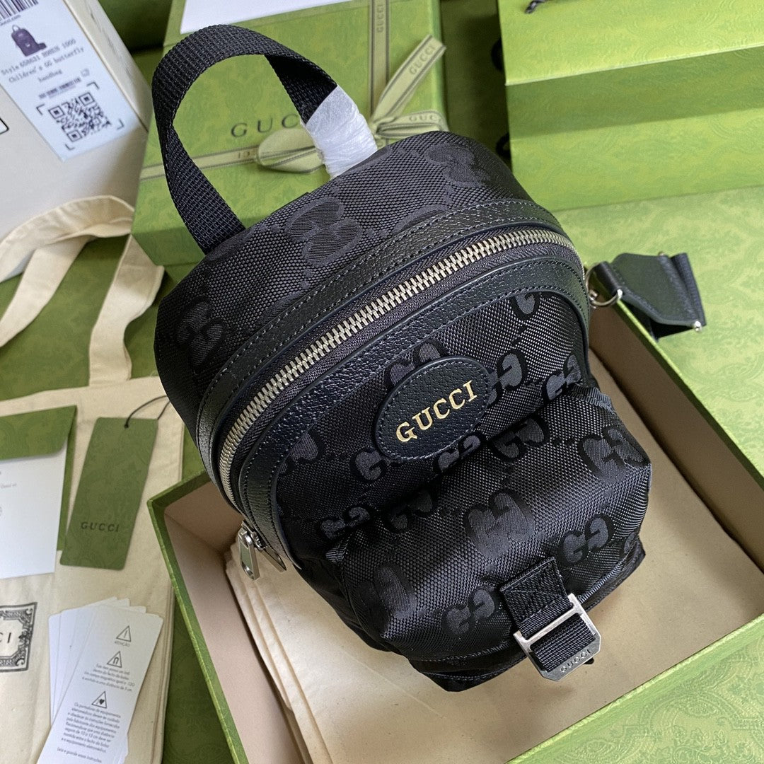 gg Off The Grid Sling Backpack Black gg Nylon For Men 11in/27cm 658631 H9HUN 1000