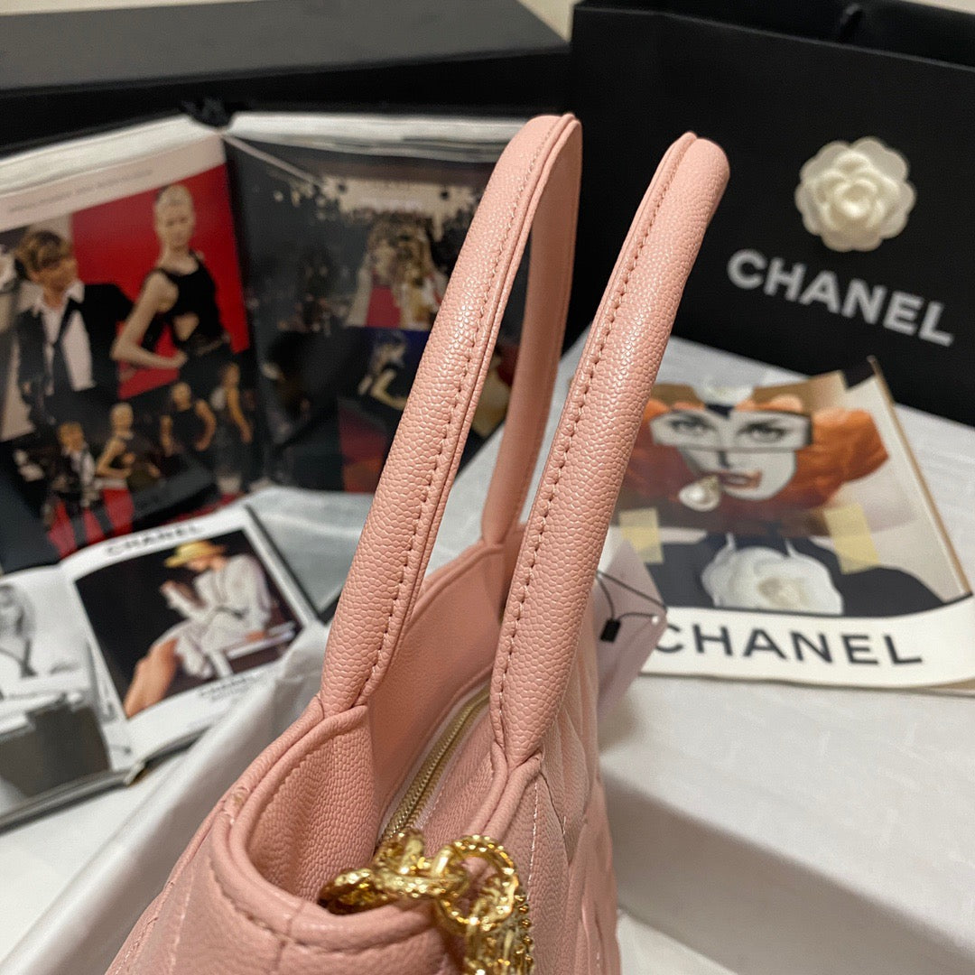 ChanelMedallion Tote Gold Hardware Caviar PiNike For Women, Women’s Handbags, Shoulder Bags 15.6in/32cm 