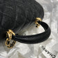 ChanelMini Flap Bag With Top Handle Black For Women 7.8in/20cm