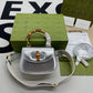 gg Bamboo 1947 Mini Top Handle Bag Silver For Women, Women’s Bags 6.7in/17cm gg