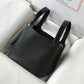 HM Picotin Lock 18 Bag Black With Gold-Toned Hardware For Women, Handbags 7.1in/18cm