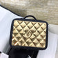 ChanelVanity Case Black With Gold Metal For Women, Women’s Handbags, Shoulder And Crossbody Bags 7.2in/19cm AS2900