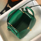 HM Lindy Mini Clemence Bag Green For Women, Women’s Handbags, Shoulder And Crossbody Bags 7.5in/19cm