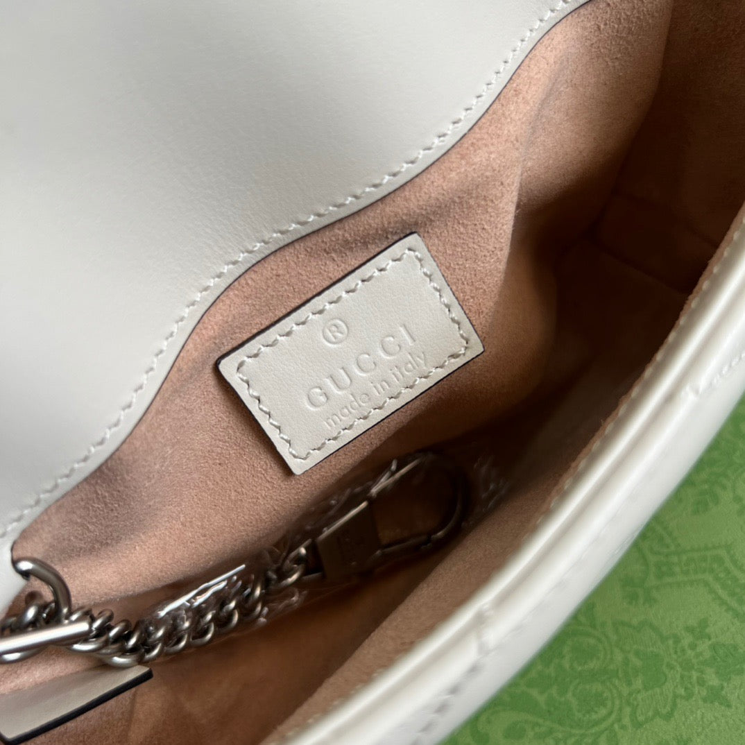 gg Marmont Super Mini Bag White For Women, Women’s Bags 6.2in/17cm gg