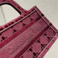 DI Mini Tote Book Oblique Red Canvas For Women 23cm/9in CD
