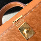 HM Mini Kelly 19 Sellier Epsom Brown Bag For Women, Handbags, Shoulder Bags 7.5in/19cm