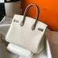 HM Birkin White For Women Gold Toned Hardware 11.8in/30cm