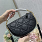 DI Small Vibe Hobo Bag Black Cannage, Black Handbags, Crossbody Bags, 20cm CD M7200ONOA_M911