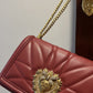 DG Large Devotion Bag In Quilted Nappa Burgundy For Women 10in/26cm DG 