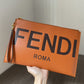 FI Flat Pouch Brown Large Pouch Bag For Woman 34cm/13in 8N0178AC9LF0QVK