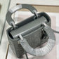 DI Mini Lady Bag, Dark Grey, For Women Women’s Handbags, Crossbody Bags, 17cm CD