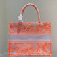 DI Medium Book Tote Orange, For Women, Women’s Handbags 14in/36cm CD M1296ZRVJ_M057