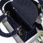 DI Medium Lady D-Lite Bag Blue For Women 9.5in/24cm CD M0565OROC