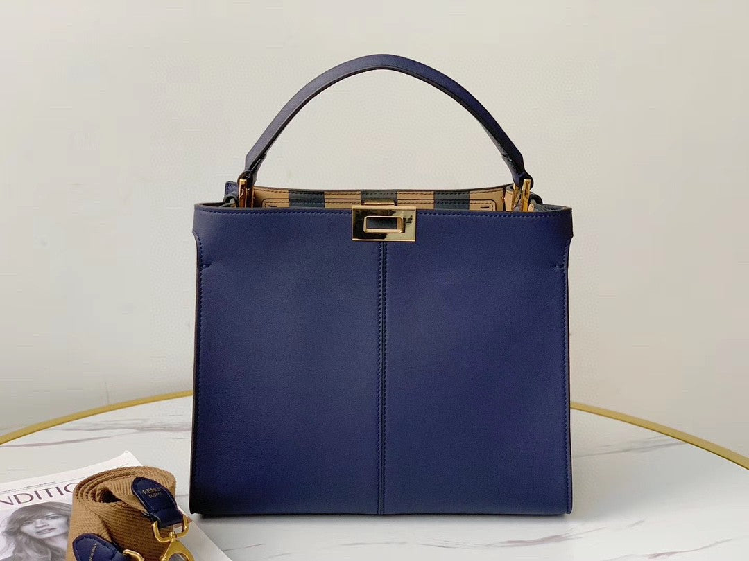 FI Peekaboo X-Lite Tote Medium Dark Blue Bag For Woman 30cm/12in