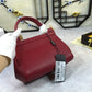 DG Medium Sicily Handbag In Dauphine Burgundy For Women 10.2in/26cm DG BB4347A10018M073