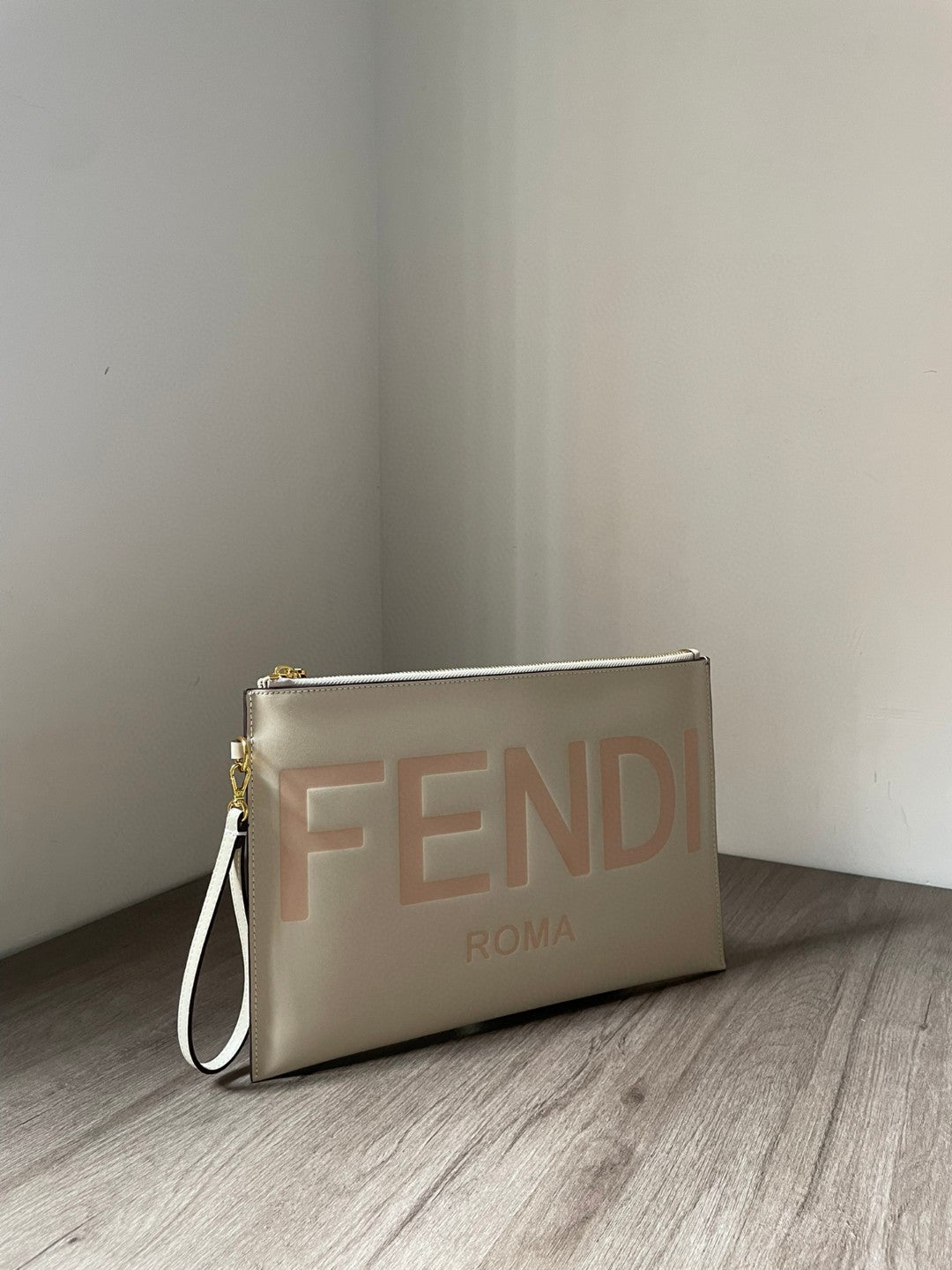 FI Flat Pouch White Large Pouch Bag For Woman 34cm/13in 8N0178AC9LF0K7E