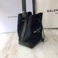 Balen Navy Cabas Linen Crossbody Bag In Black, For Women,  Bags 9.8in/25cm