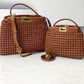 FI Peekaboo Mini Brown Braided Bag For Woman 18cm/7in