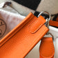 HM Evelyne 16 Amazone Bag Orange With Silver-Toned Hardware For Women, Shoulder And Crossbody Bags 6.3in/16cm