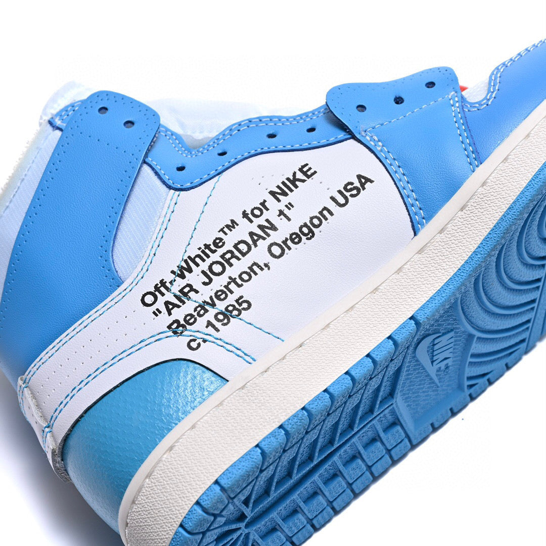 BL - OW x AJ1 High North Carolina Blue