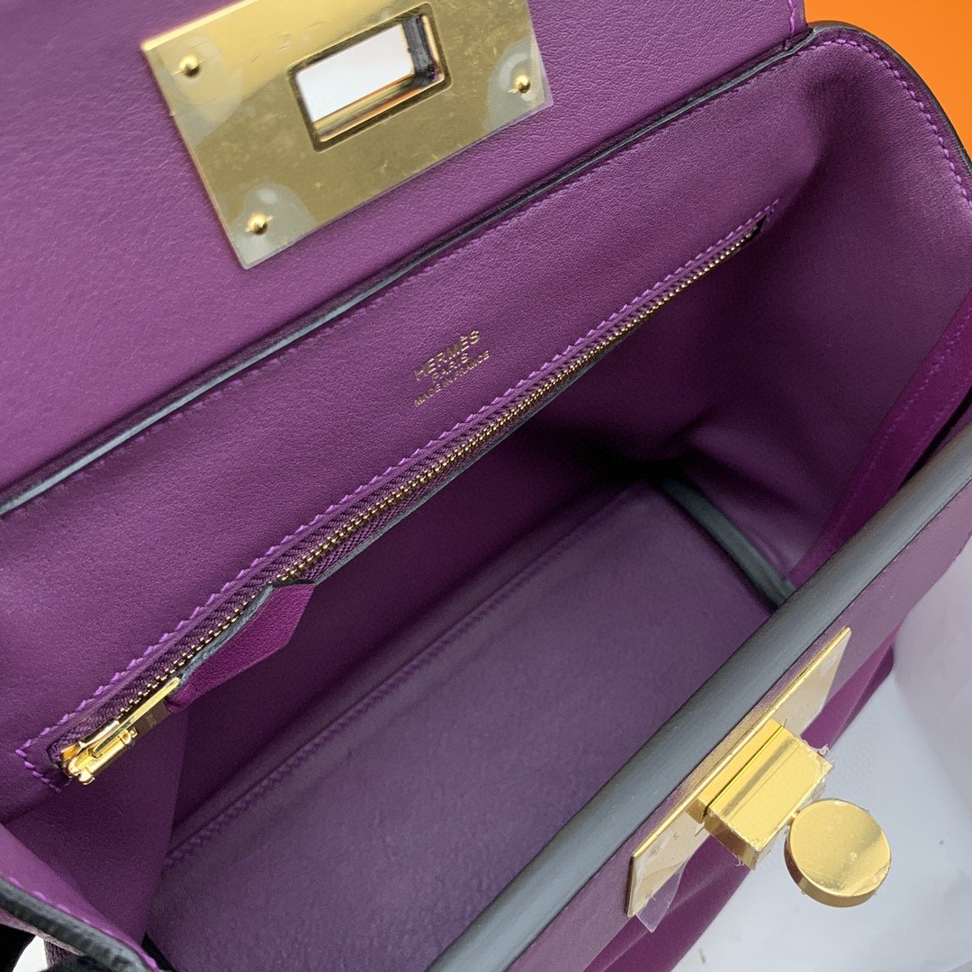 HM 24/24 Mini Evercolor Swift Purple For Women, Women’s Handbags, Shoulder Bag 8.2in/21cm