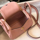 HM Lindy Mini Clemence Bag Pink With Gold Hardware For Women, Women’s Handbags, Shoulder And Crossbody Bags 7.5in/19cm