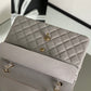 Chanel Classic Handbag 26cm Grey For Women A01112