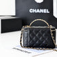 ChanelSmall Vanity Case Black For Women 6.7in/17cm AS3171
