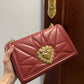 DG Large Devotion Bag In Quilted Nappa Burgundy For Women 10in/26cm DG 